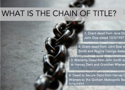 What is Chain of Title in California Real Estate