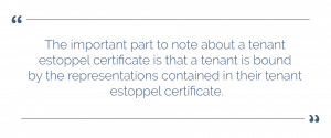 Risks of Signing a Tenant Estoppel Certificate