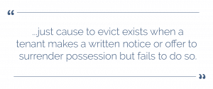 Establishing "Just Cause" in Evictions