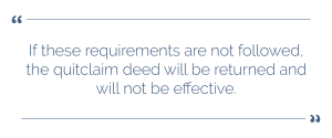 How to File a Quitclaim Deed