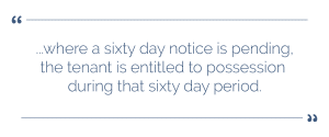 Can You Collect Rent During 60-Day Notice to Terminate Tenancy?