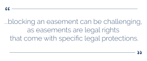 Can A Property Owner Block An Easement